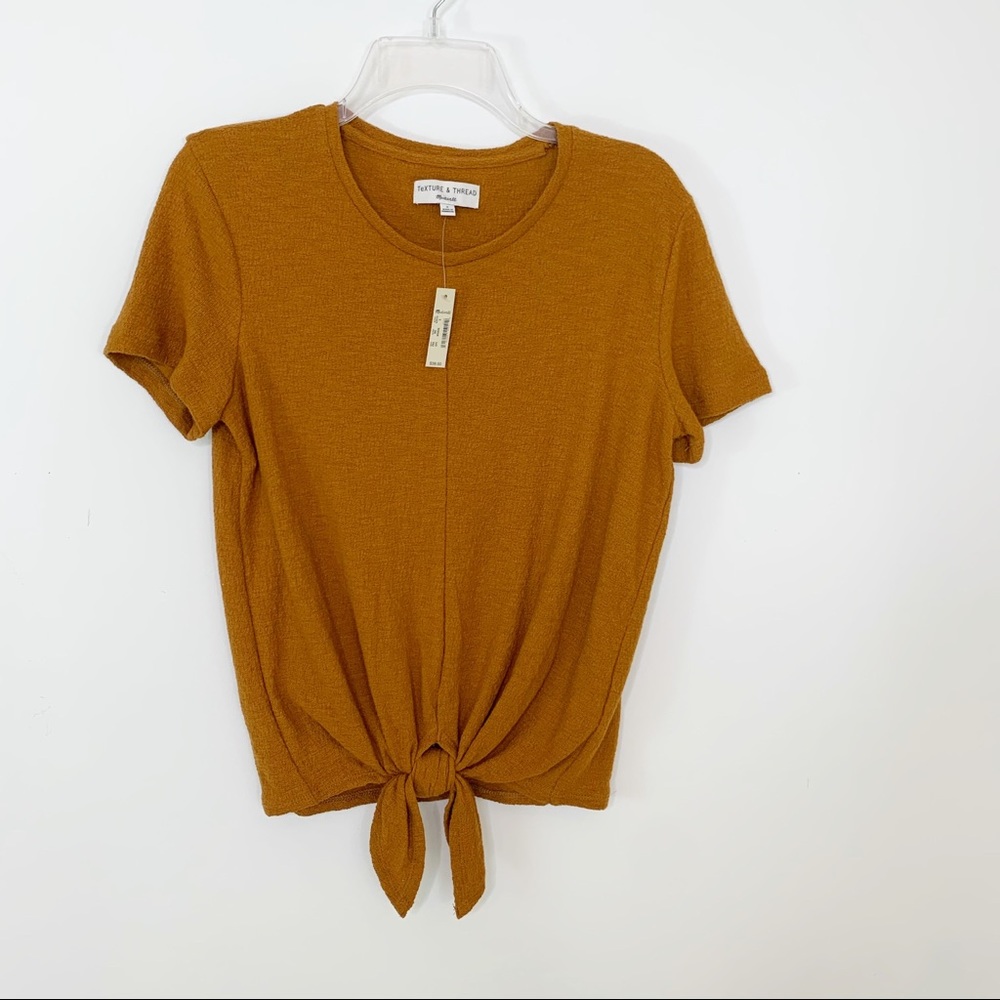 Madewell Texture & Thread Tie Front Top S NWT - Picture 4 of 11
